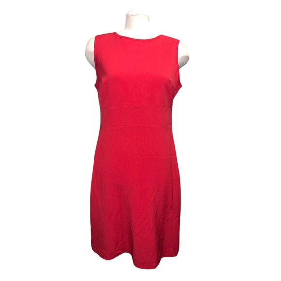 Signature By Larry Levine Red Two-Piece Dress Suit Set Size 8 Womens Elegant For - Picture 2 of 16